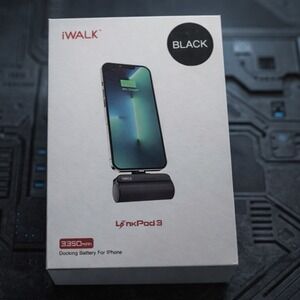NEW iWalk LinkPod 3 Portable Charger for iPhone Black Sealed In Box  #0695